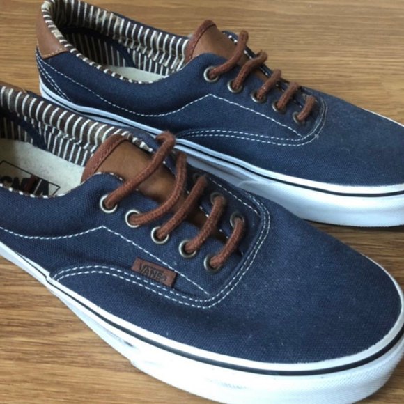 Vans Navy and Brown Sneakers - Picture 1 of 3